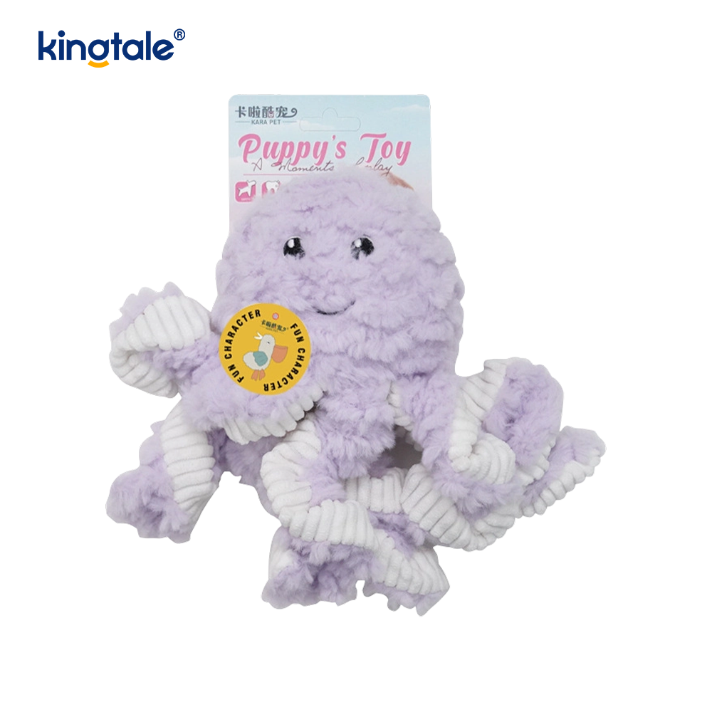 Juguetes de peluche para mascotas con forma de pulpo, perezoso, conejo, oso, rana y pollito