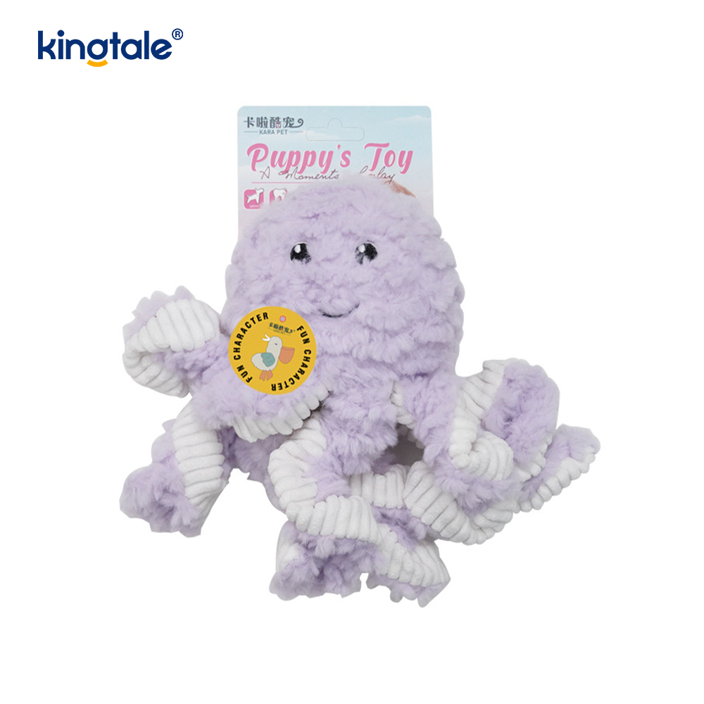 Juguetes de peluche para mascotas con forma de pulpo, perezoso, conejo, oso, rana y pollito