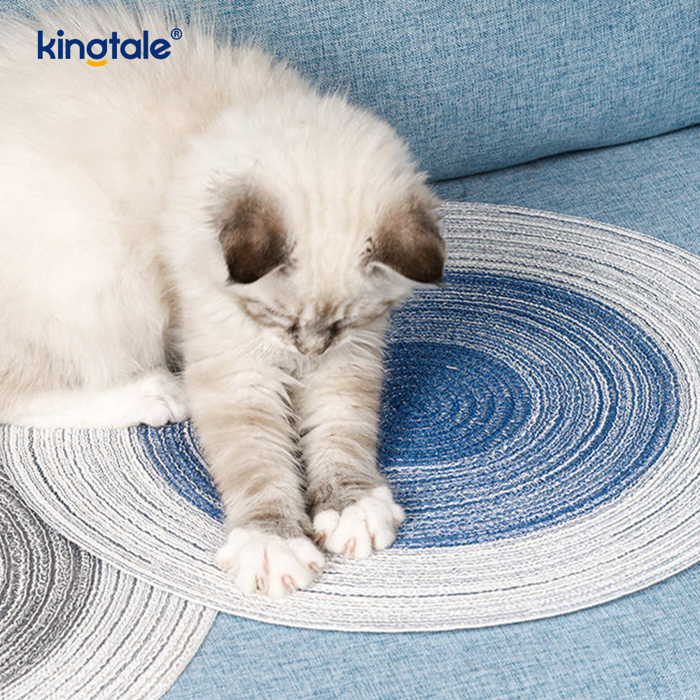 Alfombra rascadora de sisal Natural para gatos, alfombrilla Horizontal para rascar el suelo del gato