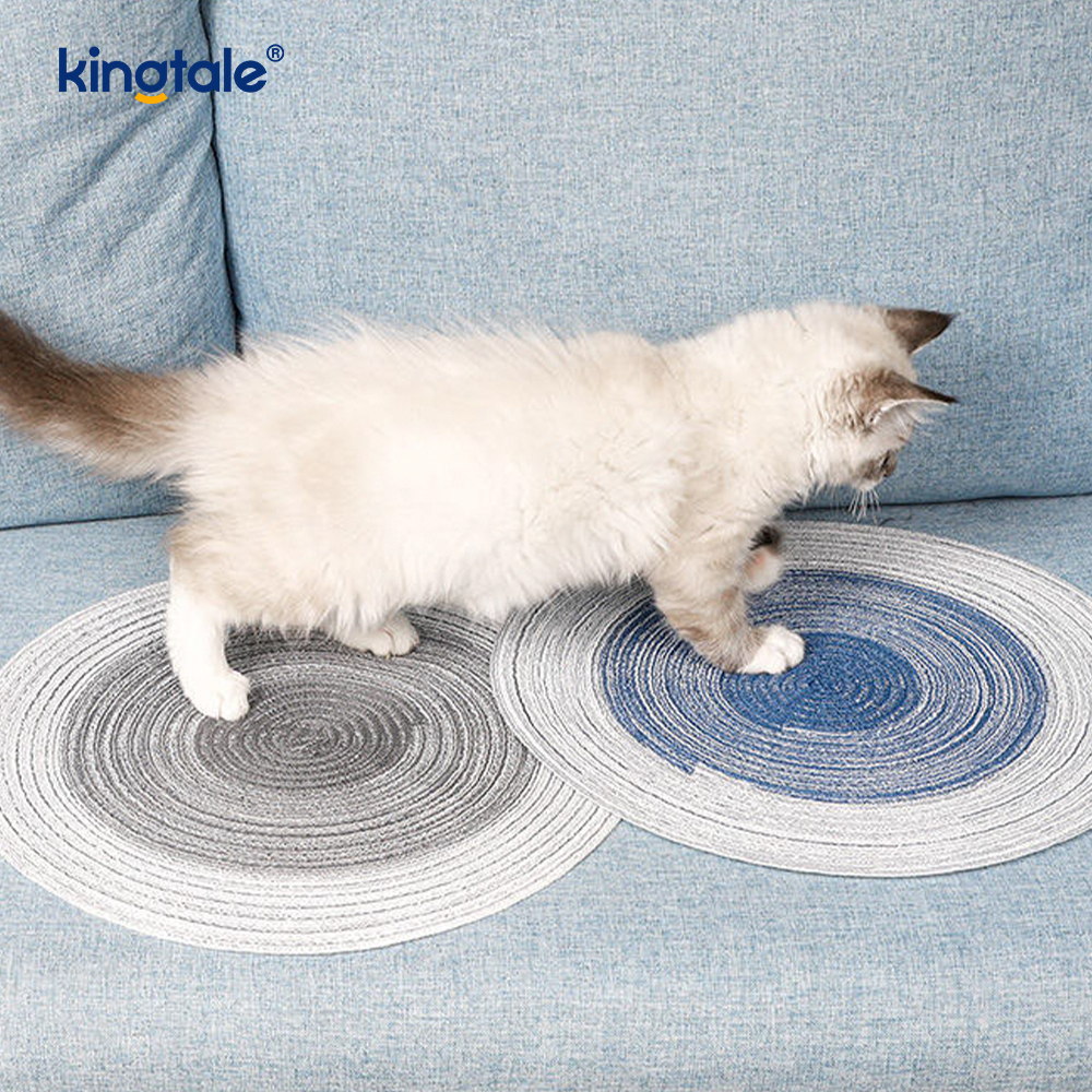 Alfombra rascadora de sisal Natural para gatos, alfombrilla Horizontal para rascar el suelo del gato