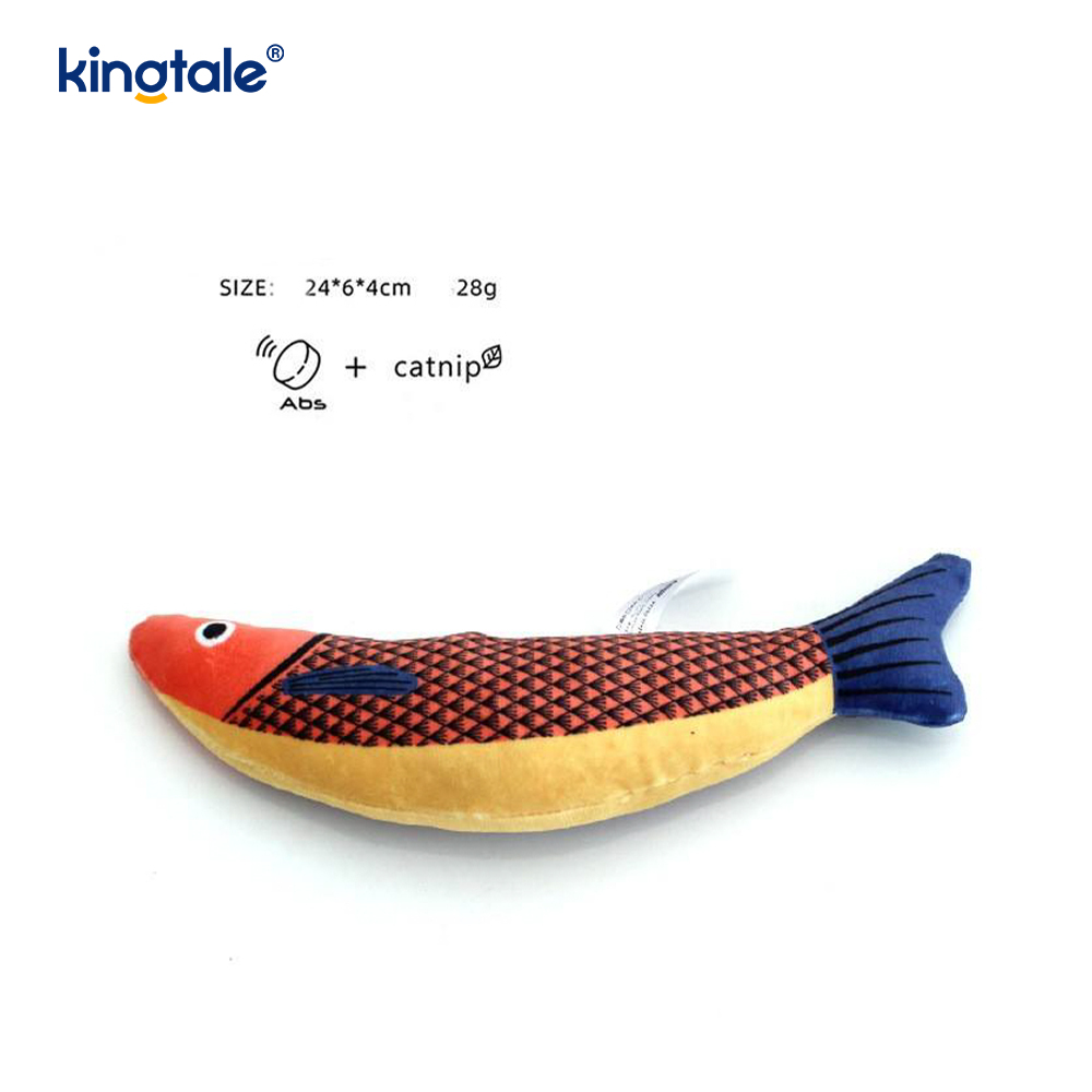 Juguetes para gatos con hierba gatera, duraderos y chirriantes, con varios peces realistas