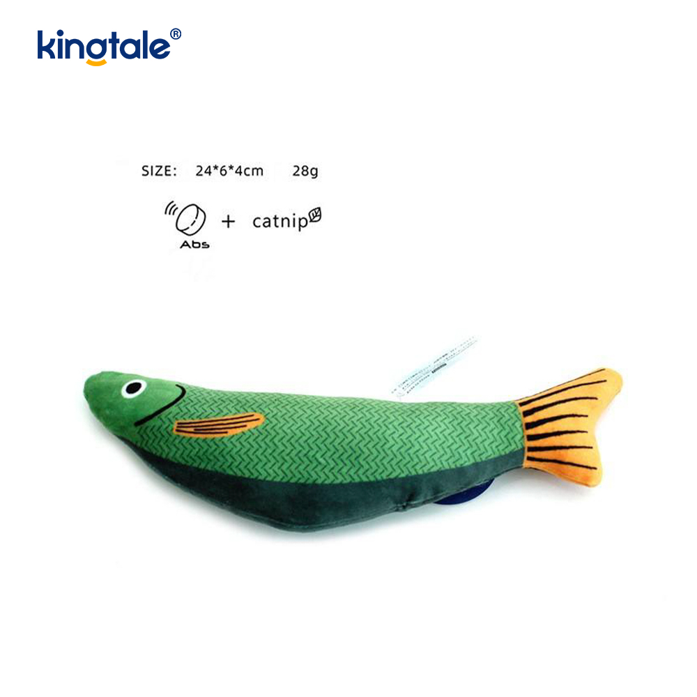 Juguetes para gatos con hierba gatera, duraderos y chirriantes, con varios peces realistas