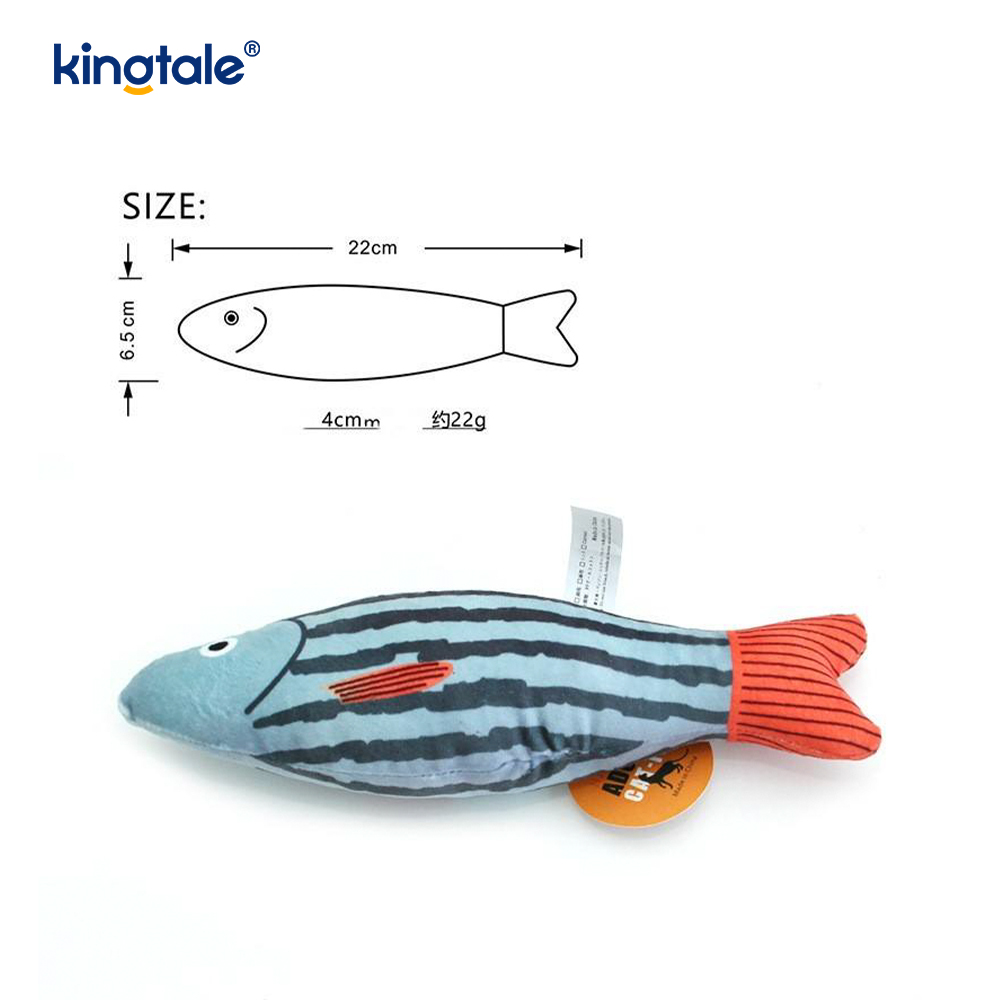 Juguetes para gatos con hierba gatera, duraderos y chirriantes, con varios peces realistas