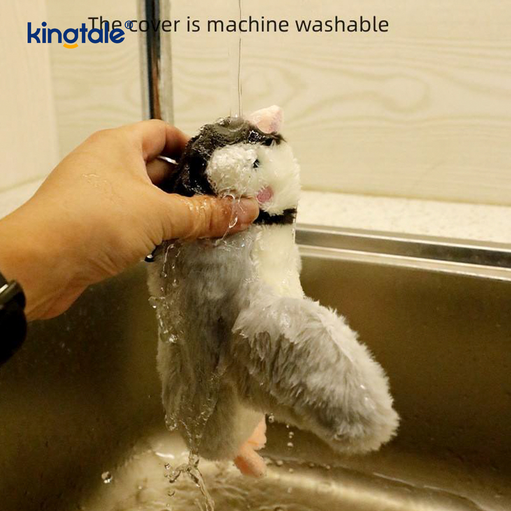 Peluche, pájaro realista/juguete eléctrico recargable para gatos que emite sonidos cuando se le da una palmadita