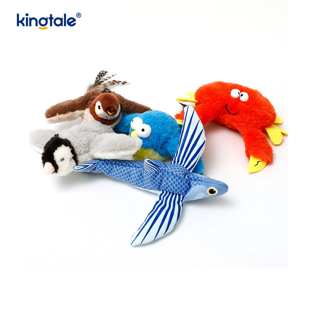 Peluche, pájaro realista/juguete eléctrico recargable para gatos que emite sonidos cuando se le da una palmadita