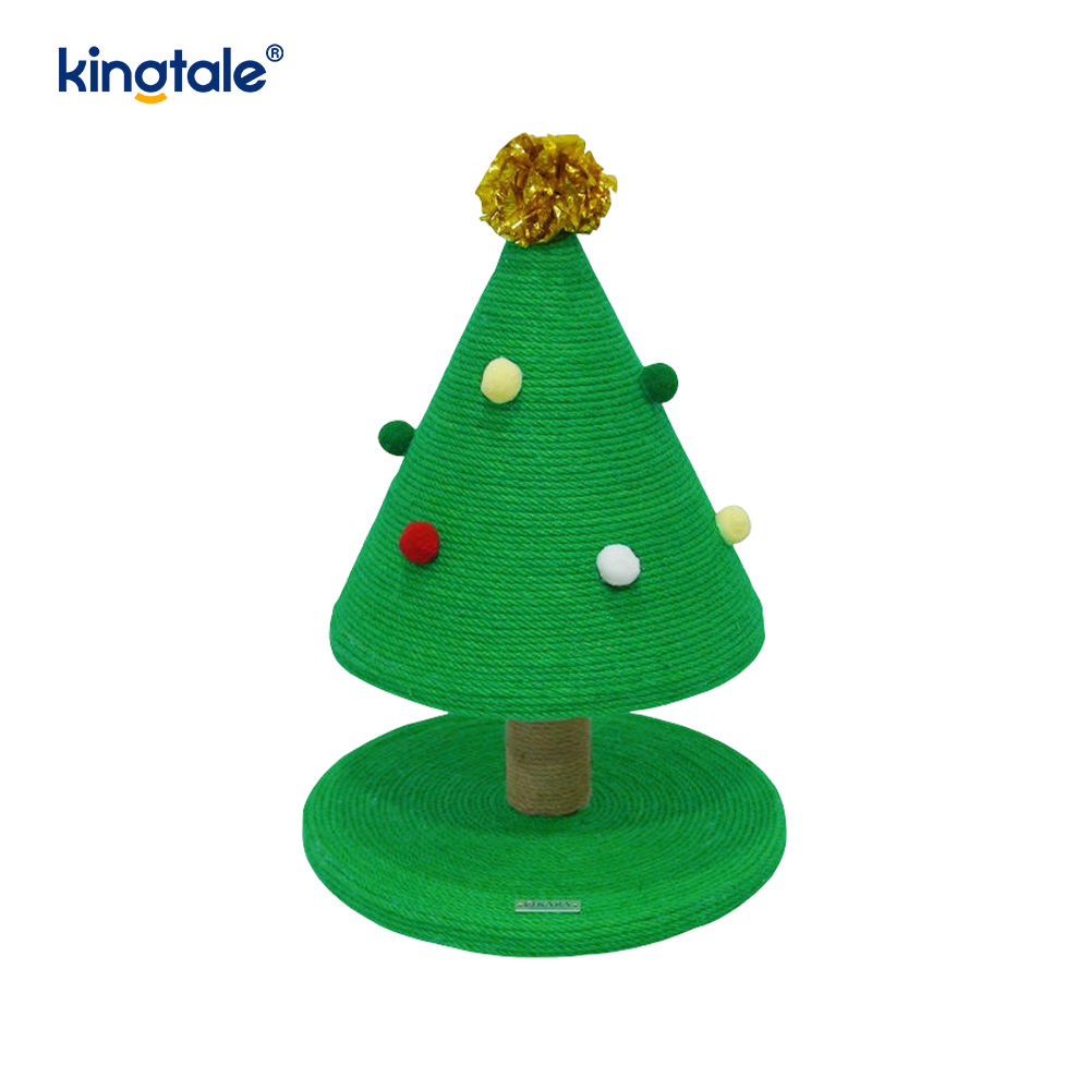 Apartamento en torre de asedio con pilar de rasguños para gatos resistente al desgaste personalizado de la serie navideña