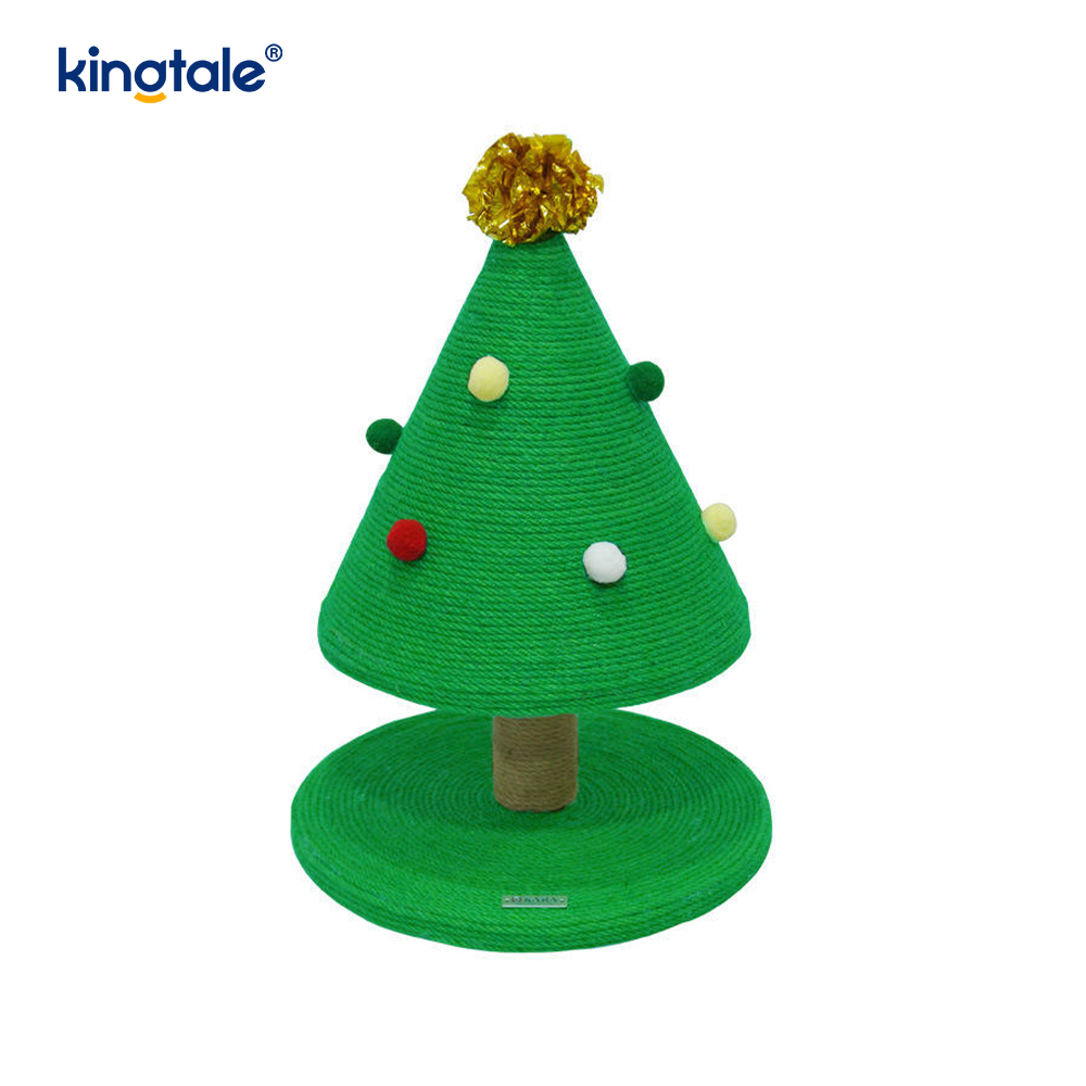 Apartamento en torre de asedio con pilar de rasguños para gatos resistente al desgaste personalizado de la serie navideña