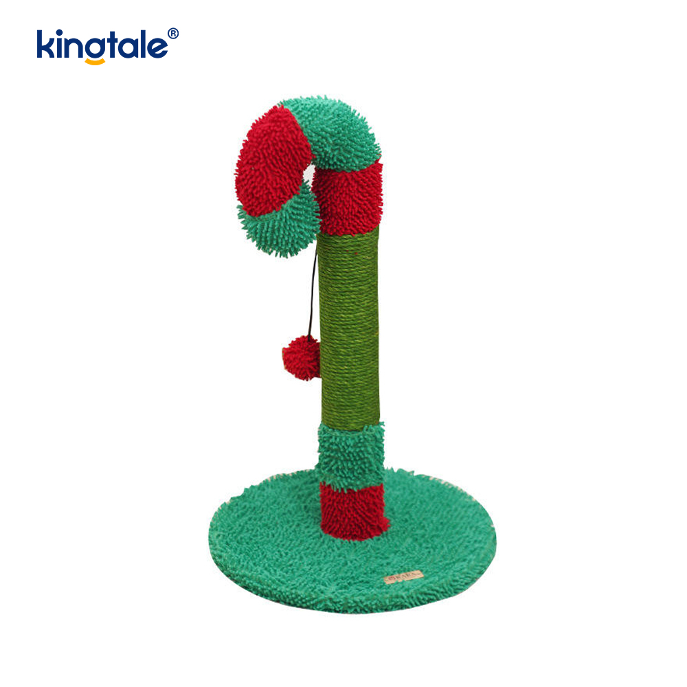 Apartamento en torre de asedio con pilar de rasguños para gatos resistente al desgaste personalizado de la serie navideña