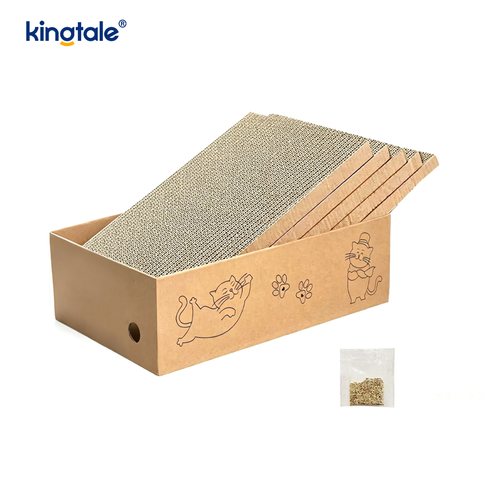 5 paquetes en 1 almohadilla rascadora para gatos con caja adecuada para gatos