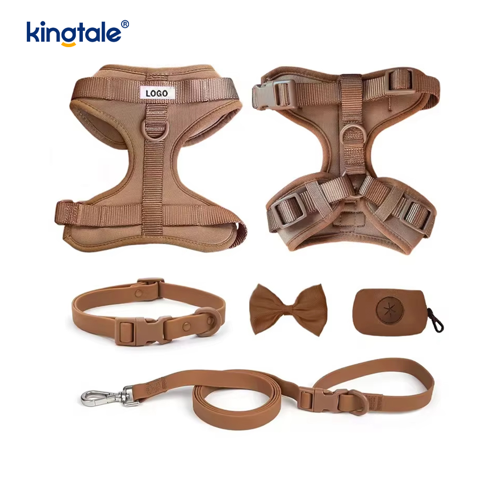 PVC impermeable ningún cuello ligero del correo del arnés del perro del tirón