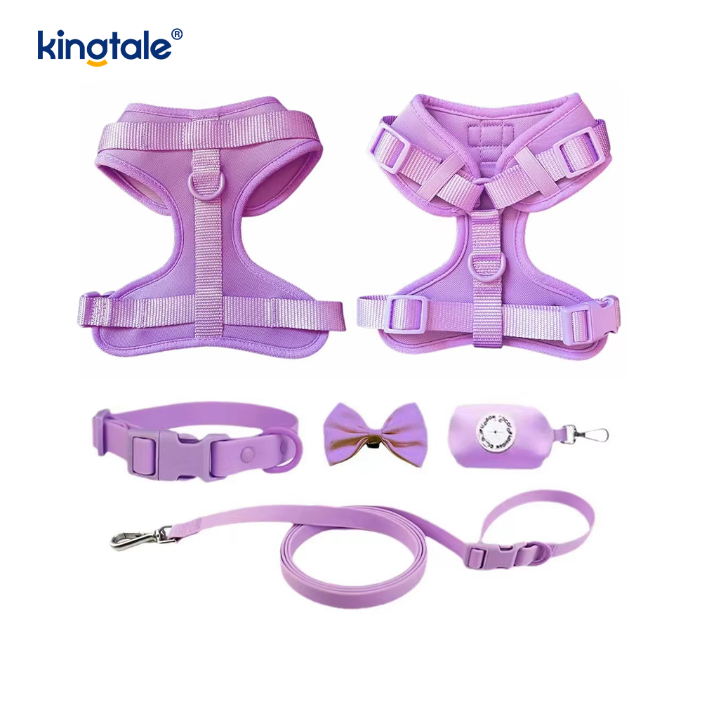 PVC impermeable ningún cuello ligero del correo del arnés del perro del tirón