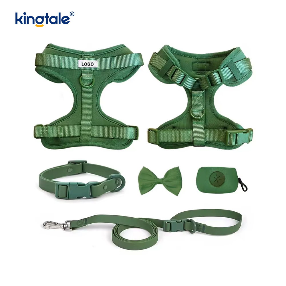 PVC impermeable ningún cuello ligero del correo del arnés del perro del tirón