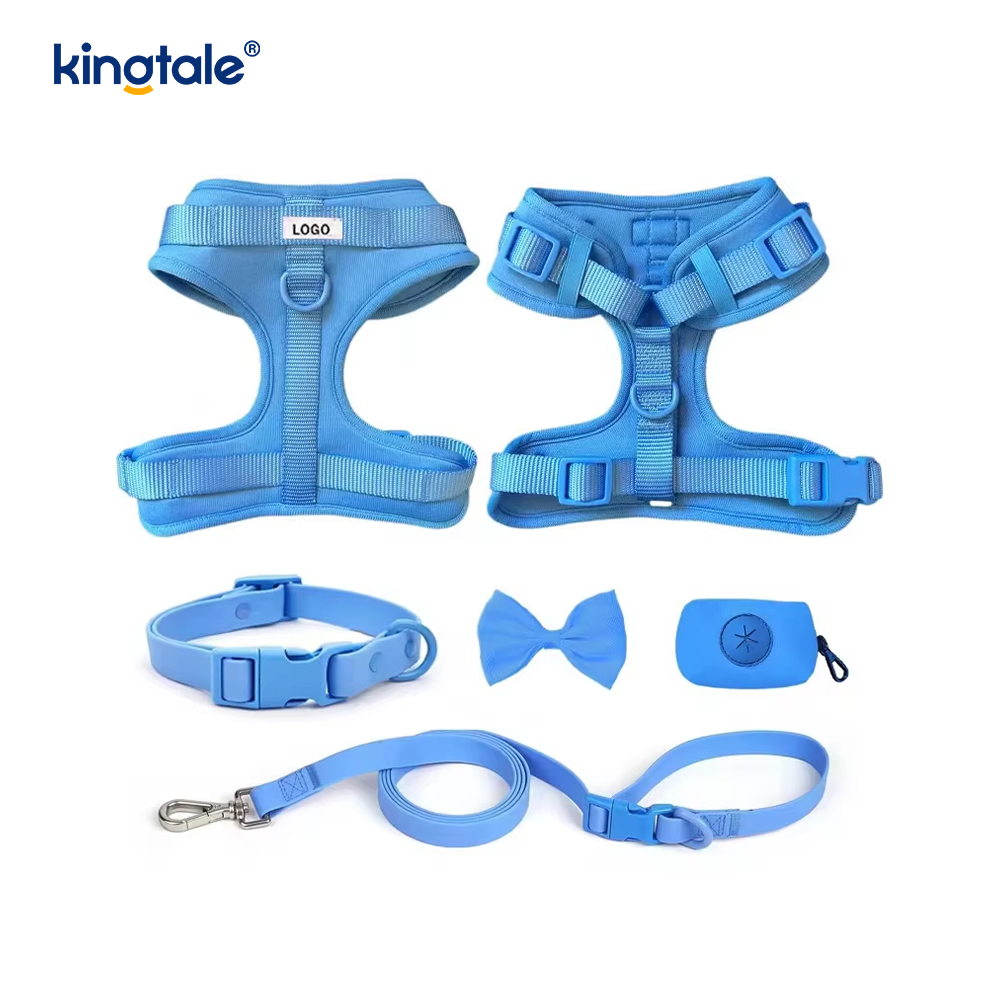PVC impermeable ningún cuello ligero del correo del arnés del perro del tirón