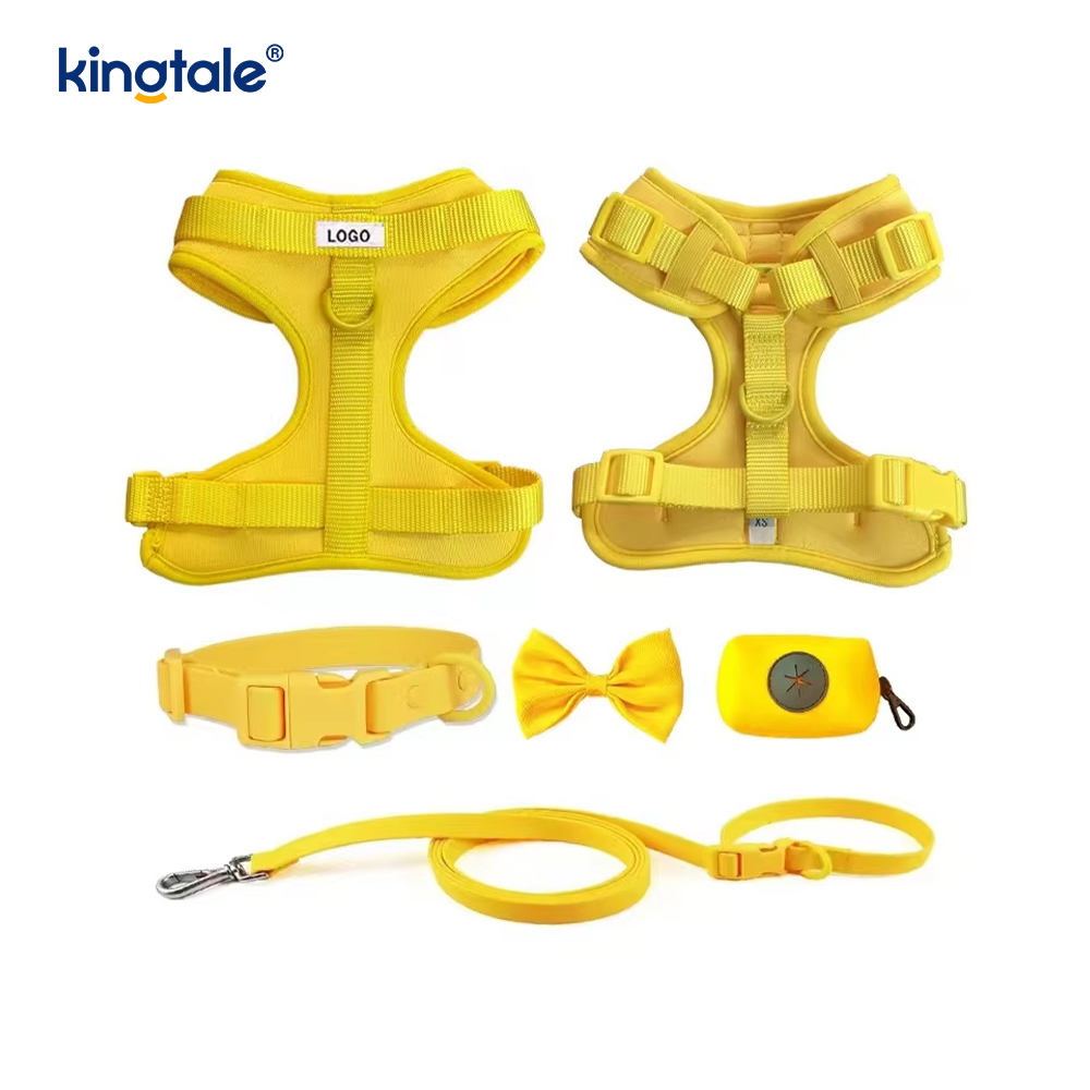 PVC impermeable ningún cuello ligero del correo del arnés del perro del tirón