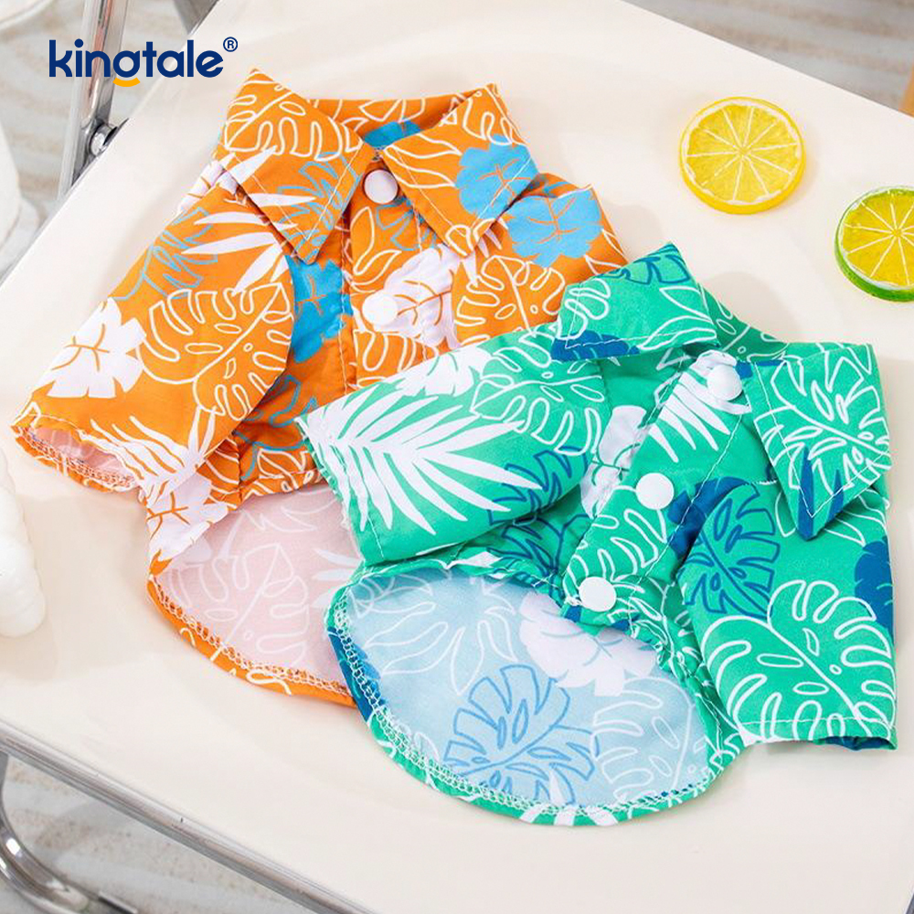 Camisas estilo hawaiano camisetas para perros verano playa ropa para perros gato traje camisa