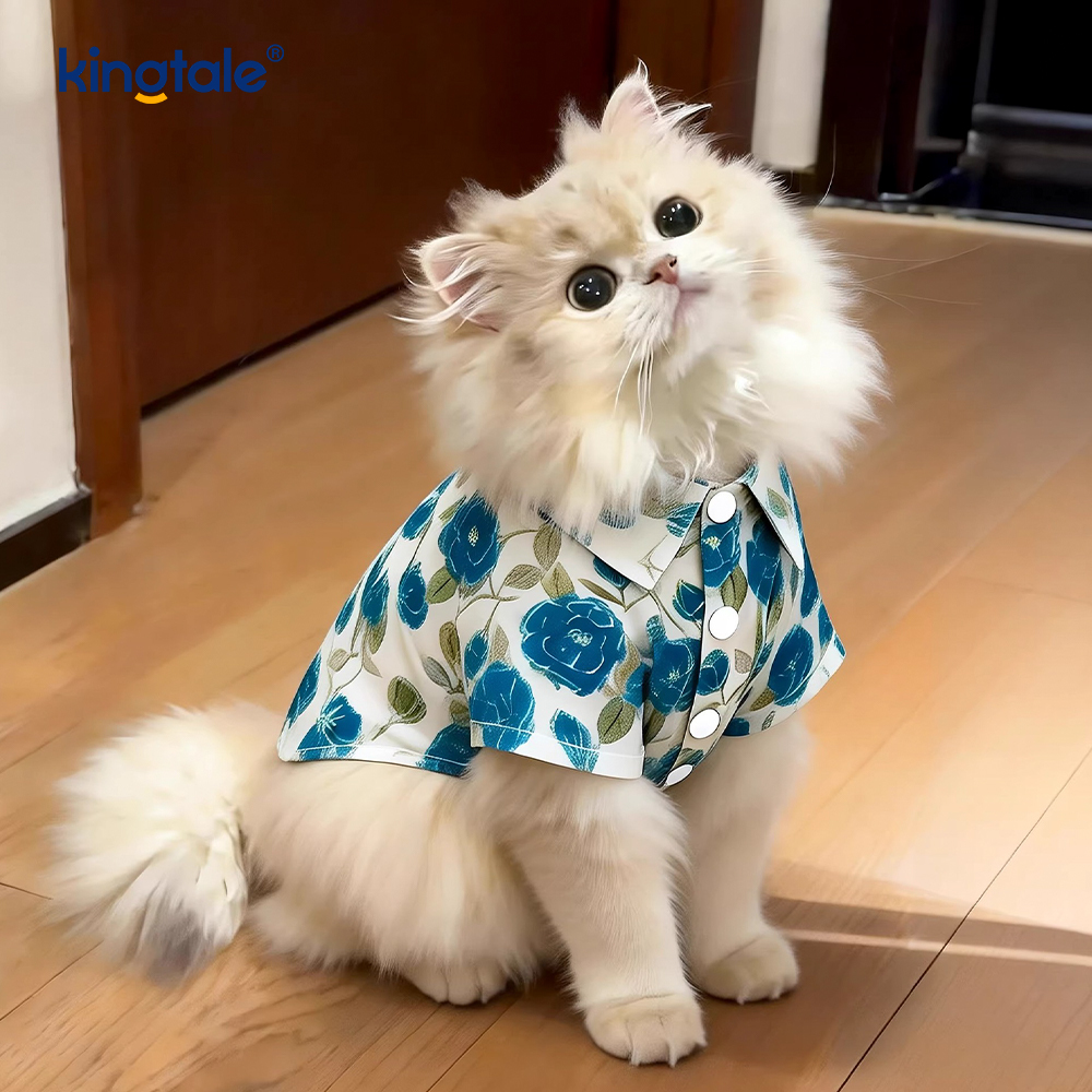 Camisas estilo hawaiano camisetas para perros verano playa ropa para perros gato traje camisa