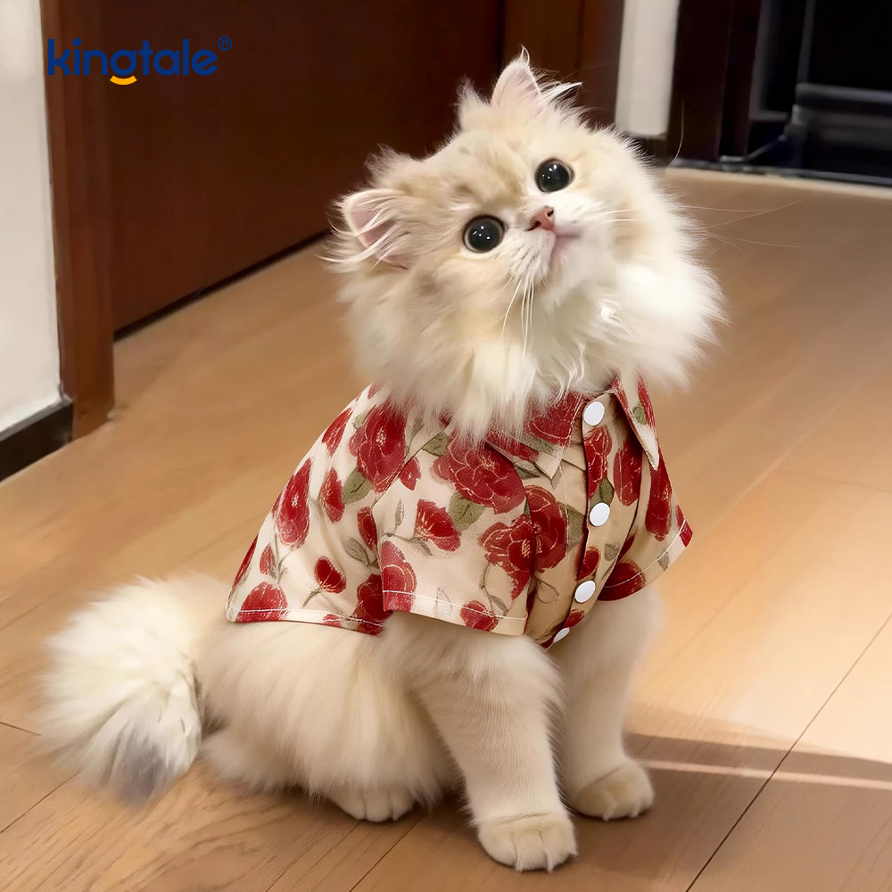 Camisas estilo hawaiano camisetas para perros verano playa ropa para perros gato traje camisa