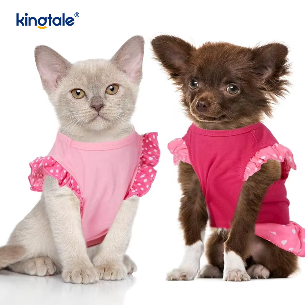Vestidos hawaianos a cuadros deportivos lindos de verano para perros pequeños