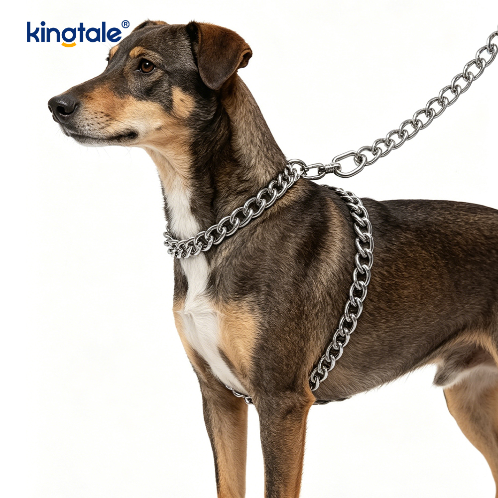 Cadena de perro resistente para correa de cadena de perro de metal a prueba de masticar