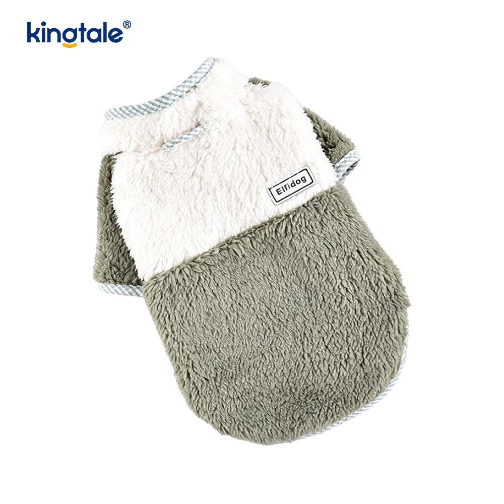 Chaleco polar para perro, sudadera cálida, suéter elástico para cachorro