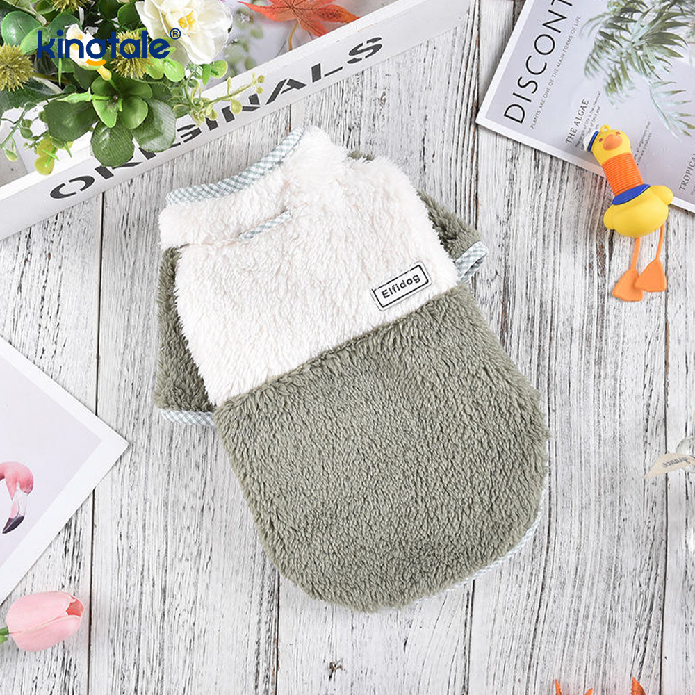 Chaleco polar para perro, sudadera cálida, suéter elástico para cachorro