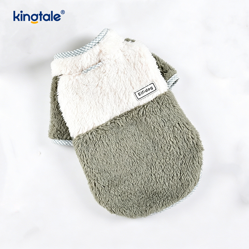 Chaleco polar para perro, sudadera cálida, suéter elástico para cachorro