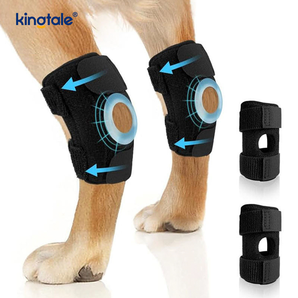 Rodillera para perro, rodillera para pata trasera, envoltura de compresión para articulación de pierna trasera canina