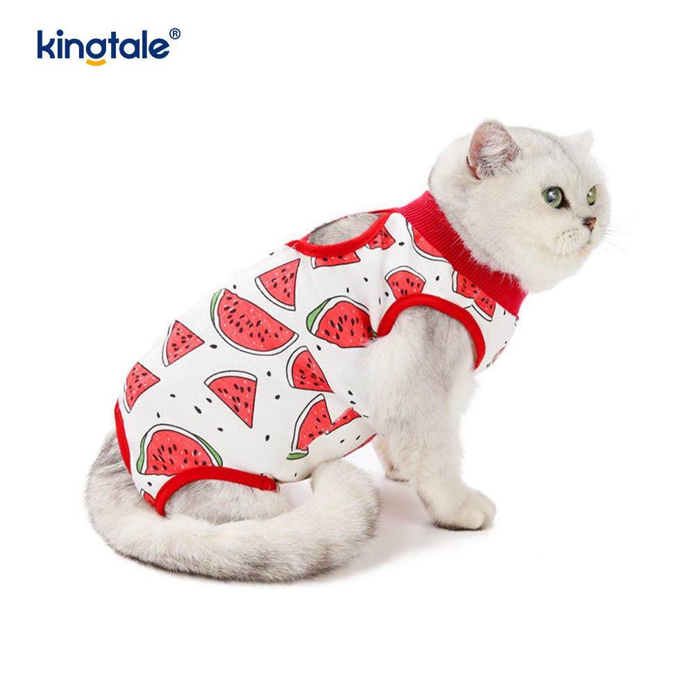 Traje de recuperación para gatos, mono suave, camisa, ropa, protección para lamer