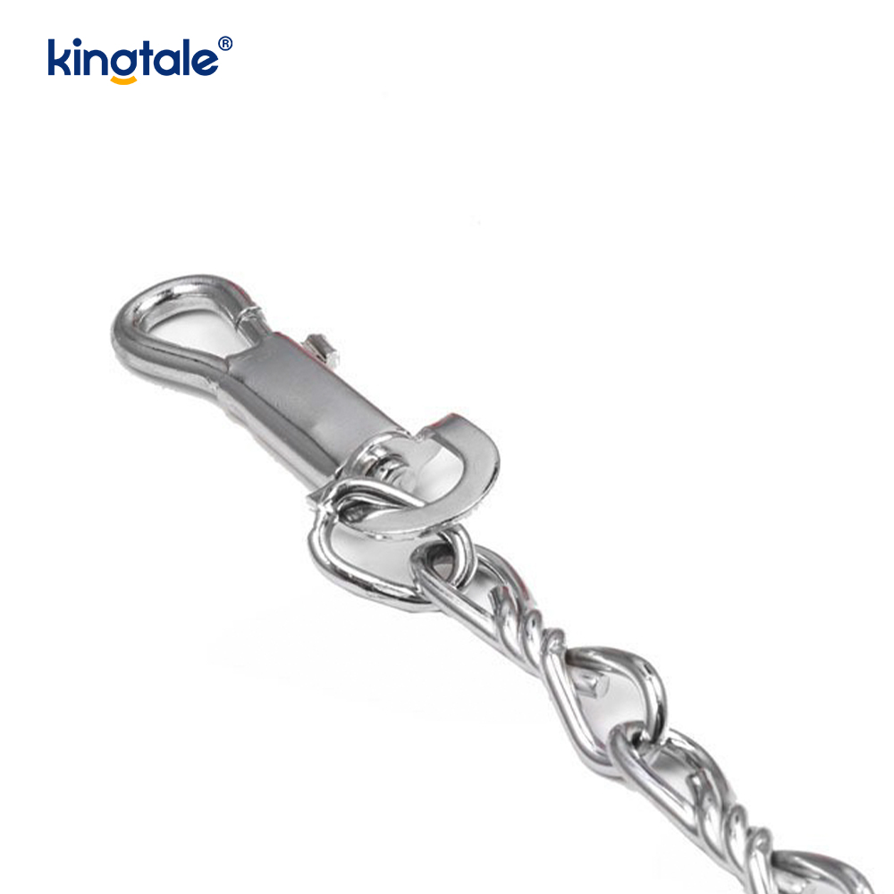 Metal Chain Heavy Duty Dog Leash Chew Proof Dog Leash with Soft Handle  