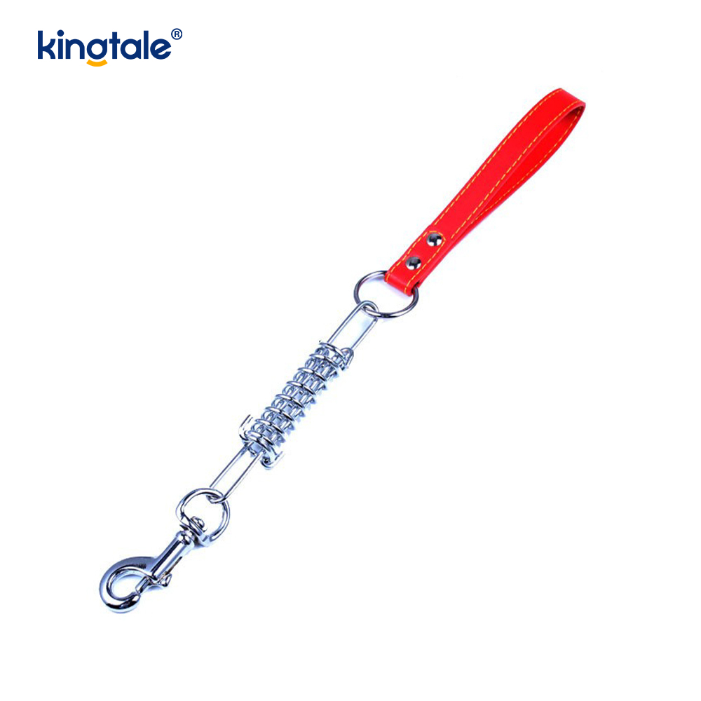 Chew Proof Dog Tie Out Chain Leash with Spring&Lockable Hooks