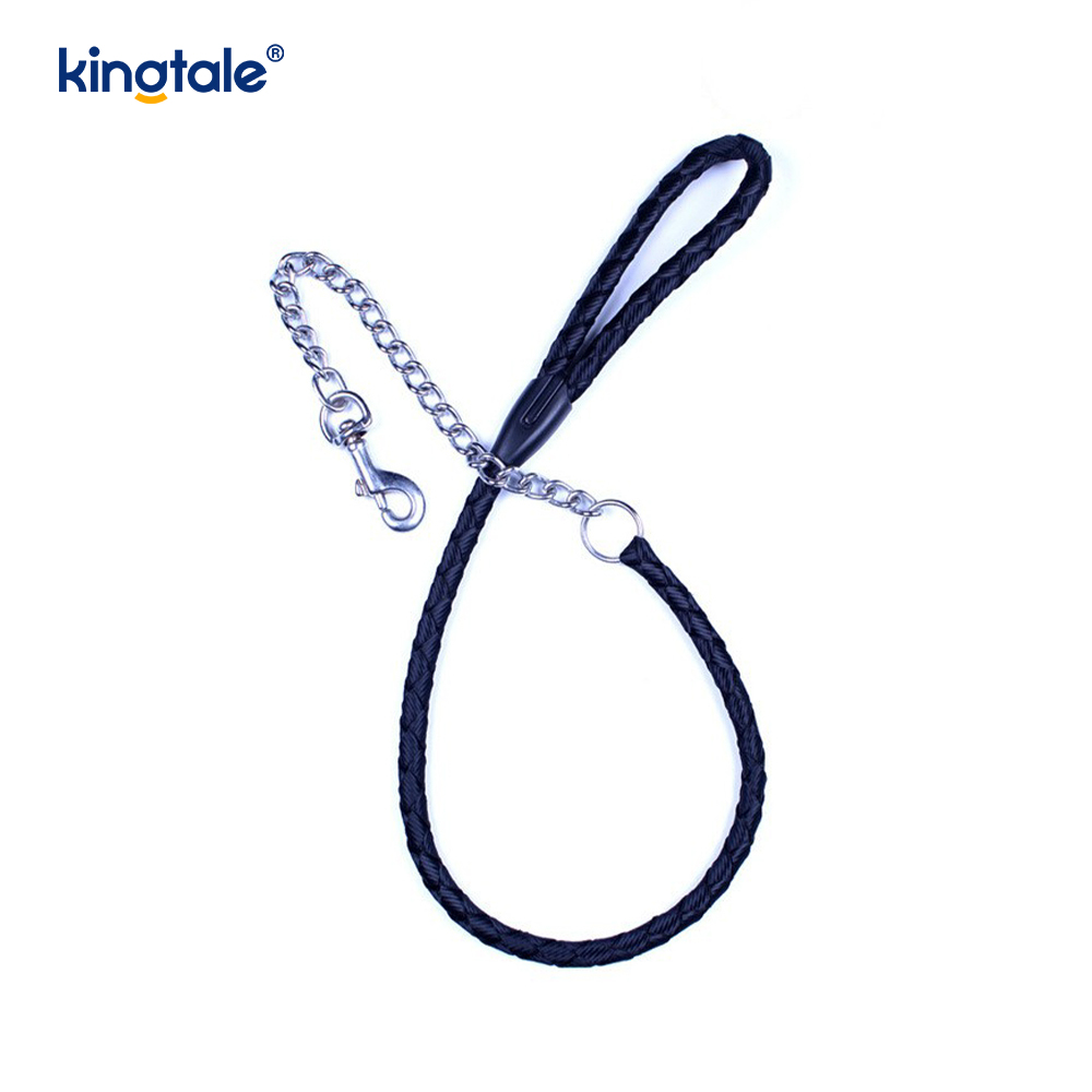 Chewproof Dog Leash Strong Rope with Anti-Chewing Chain for M L Dogs 