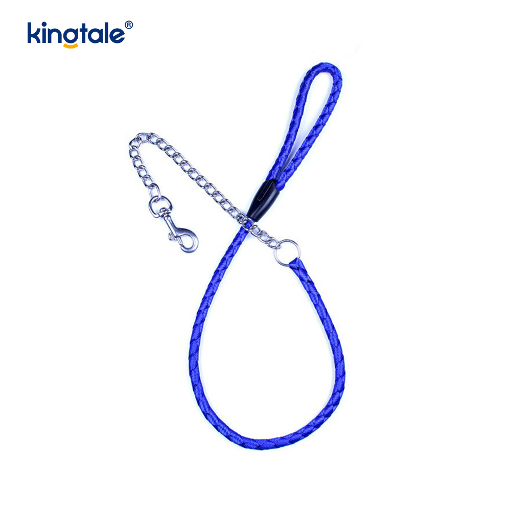 Chewproof Dog Leash Strong Rope with Anti-Chewing Chain for M L Dogs 