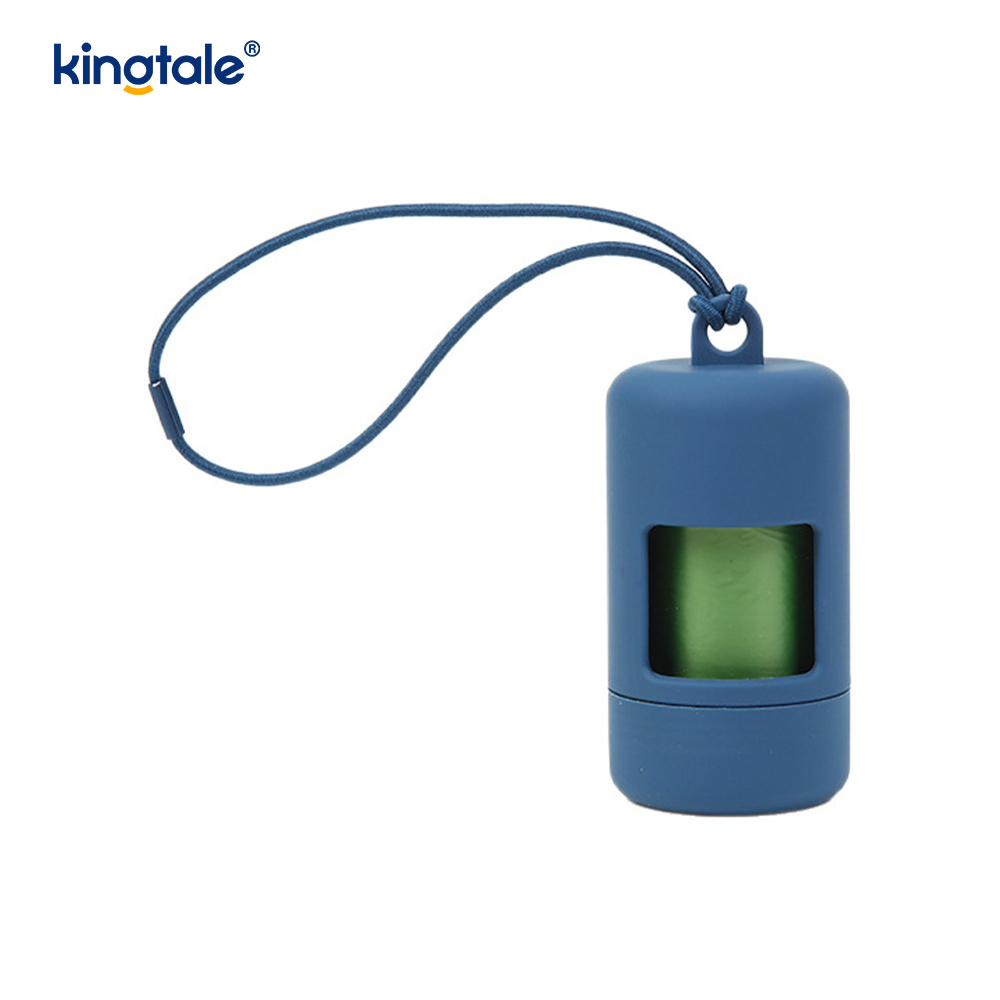 Soporte portátil para Bolsa para excrementos de perro, dispensador ligero de bolsas para excrementos de mascotas con correa