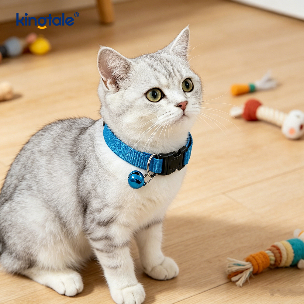 Collares de seguridad para gatos de liberación rápida con campana, collares antiasfixia para gatitos y cachorros