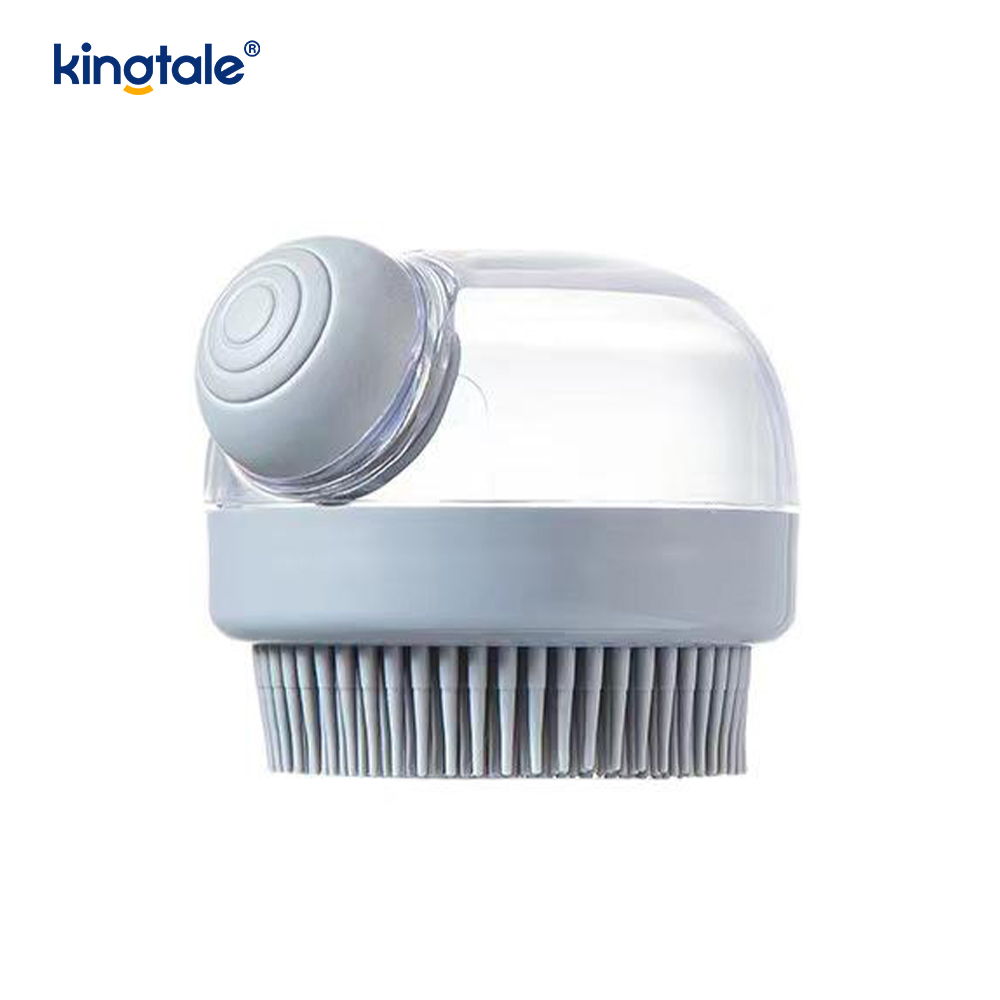 Champú suave del cepillo del masaje de la cerda de goma del cepillo del silicón del baño de la preparación del animal doméstico