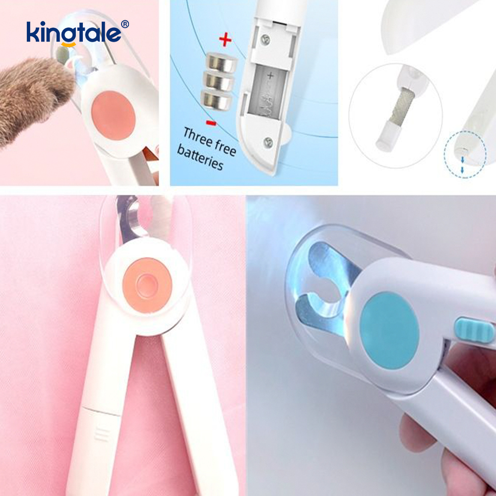 Cortauñas para gatos, cortaúñas de acero inoxidable para peluquería canina, GGadgets con LED