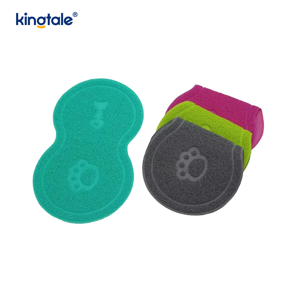 Alfombrilla antideslizante impermeable para caja de arena para gatos, alfombrilla para mascotas, suministros de limpieza para mascotas, alfombrilla de baño para gatos de PVC