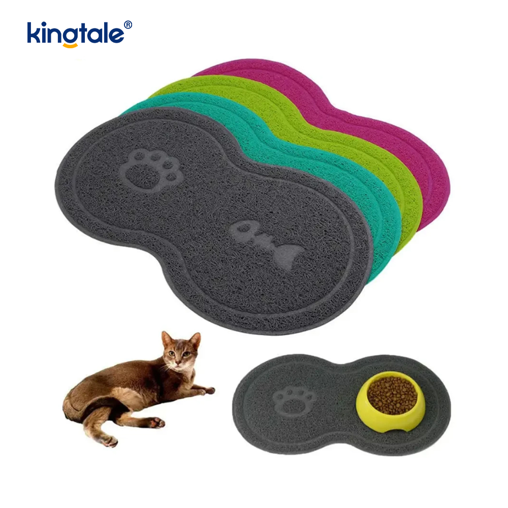 Alfombrilla antideslizante impermeable para caja de arena para gatos, alfombrilla para mascotas, suministros de limpieza para mascotas, alfombrilla de baño para gatos de PVC