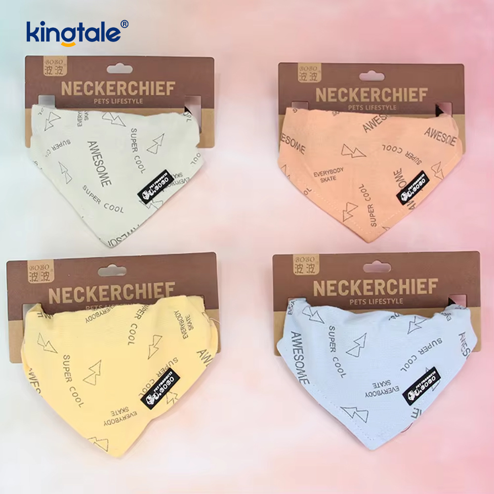 Pañuelo para perro, pañuelo personalizado de algodón transpirable para cachorros con collares para mascotas