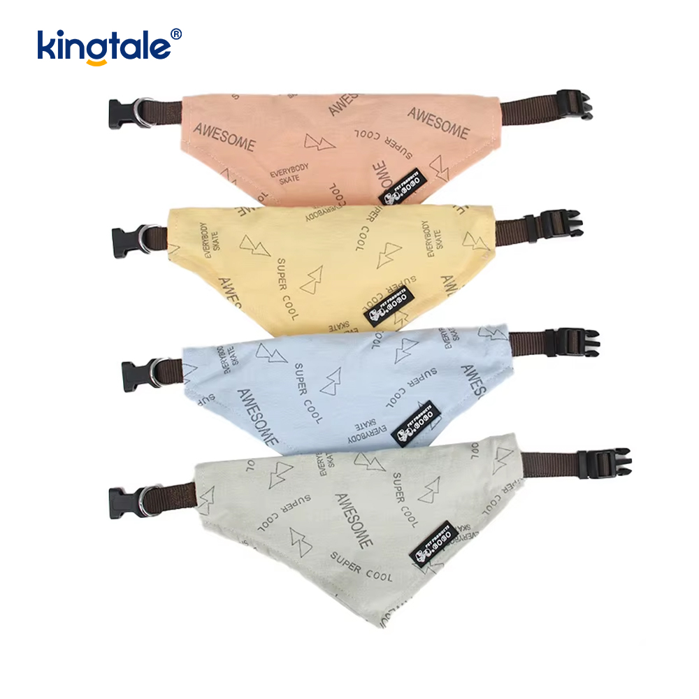 Pañuelo para perro, pañuelo personalizado de algodón transpirable para cachorros con collares para mascotas