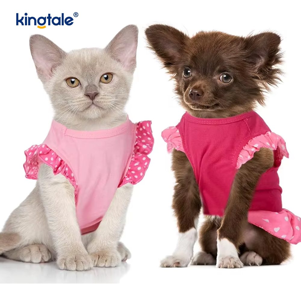 Vestidos lindos del perro del verano del deporte a cuadros hawaianos de encargo para los perros pequeños