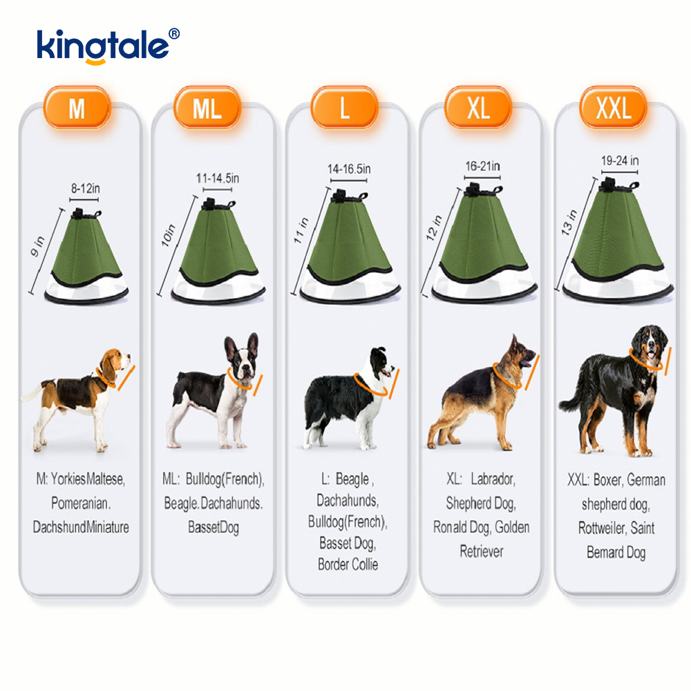 Collar de nailon Simple clásico para recuperación de perros, alternativa duradera para cono de mascota después de la cirugía