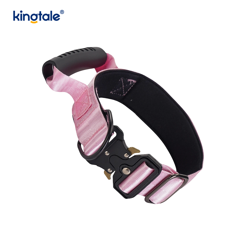 Mango de control de nailon para entrenamiento táctico y collar con hebilla de metal de liberación rápida
