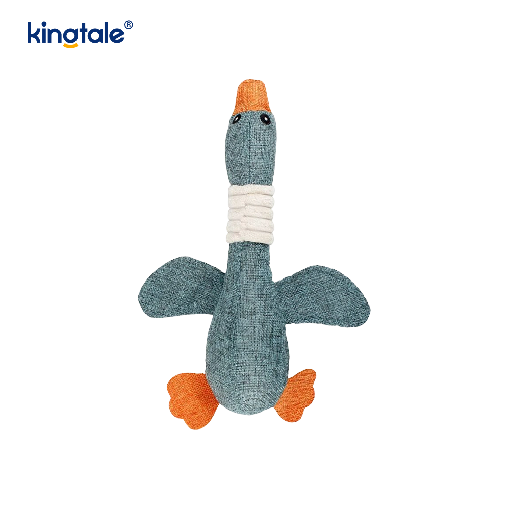 Juguete para mascotas de peluche chirriante en forma de ganso