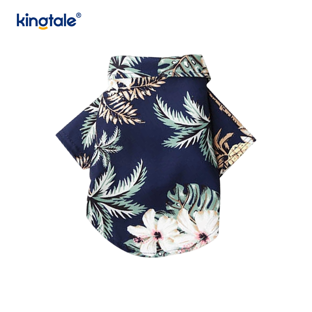 Hawaiian-Style Dog Shirt Breathable Summer Dog Clothing